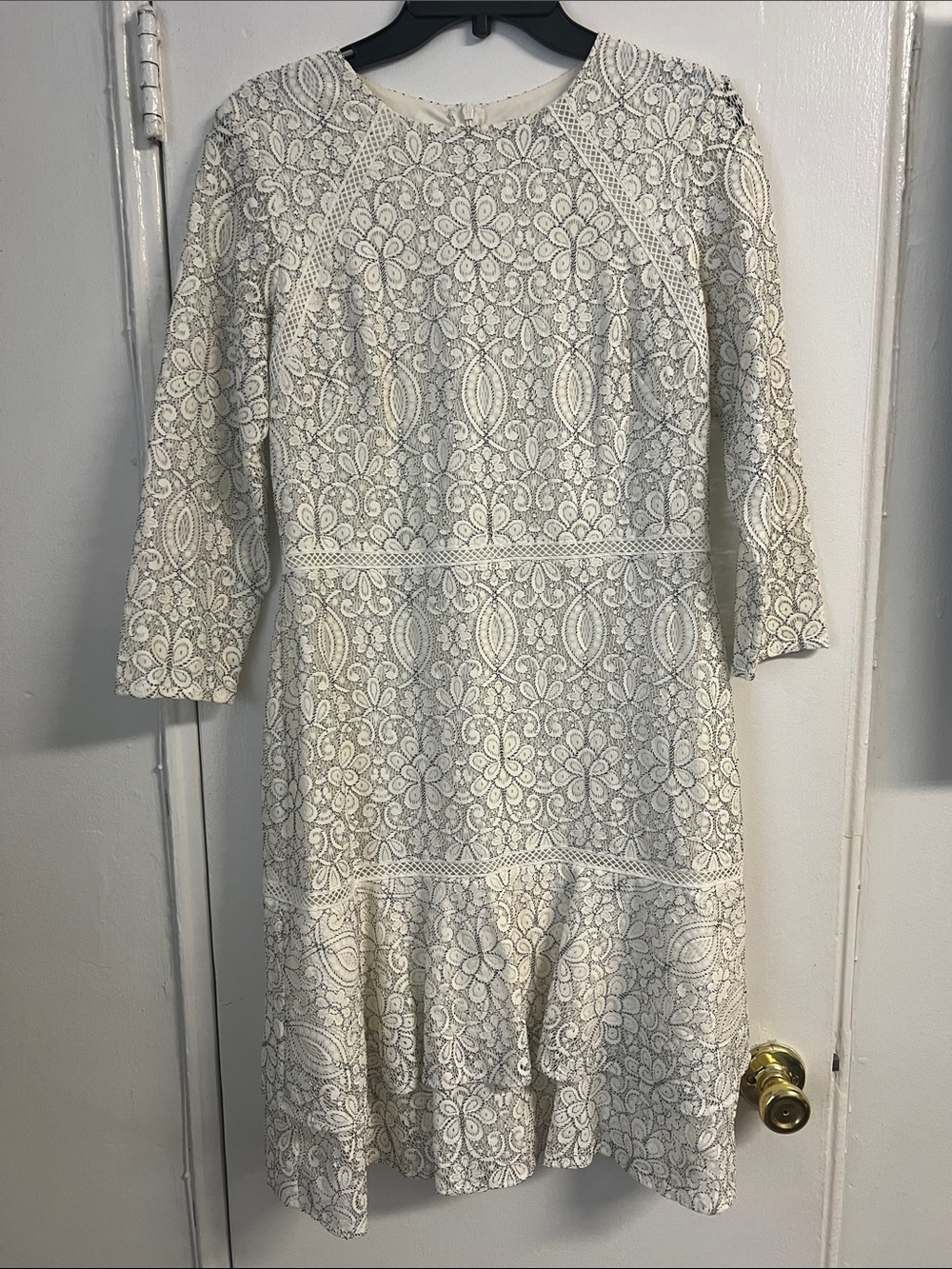 Ralph Lauren Cream Lace Floral 3/4 sleeve